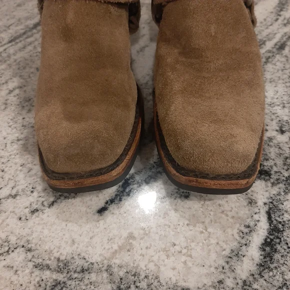 Frye Tan Suede Ankle Boots - Picture 5 of 16